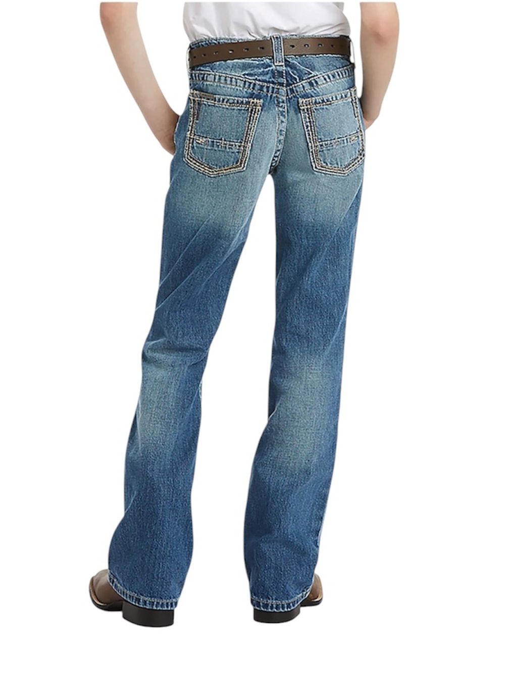 Ariat B4 Relaxed Straight Leg Boot Jean Youth Boys 14 Western Dakota Wash Cotton